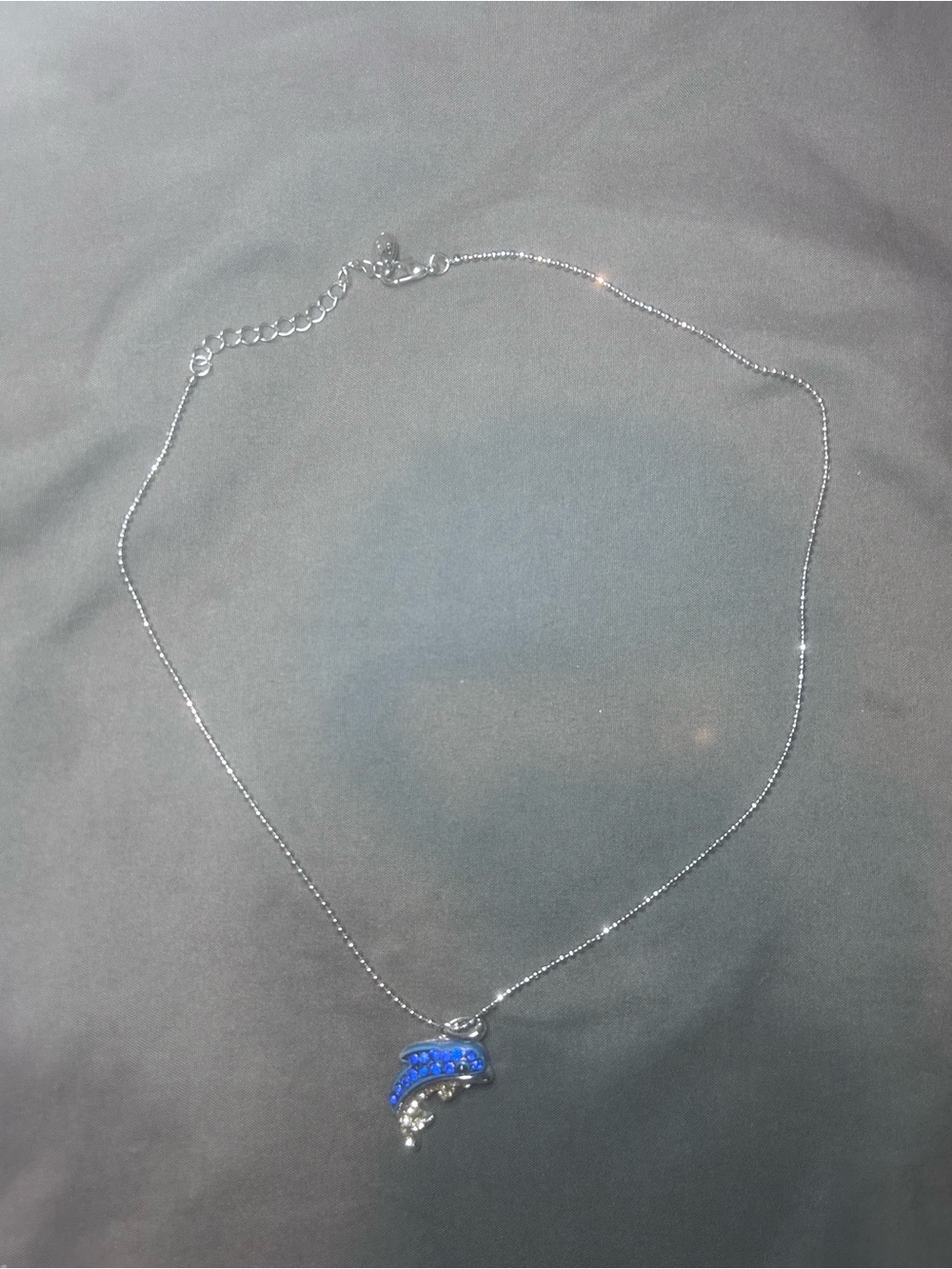 Elegant Blue Dolphin Pendant Necklace